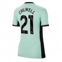 Camisa de Futebol Chelsea Ben Chilwell #21 Equipamento Alternativo Mulheres 2023-24 Manga Curta